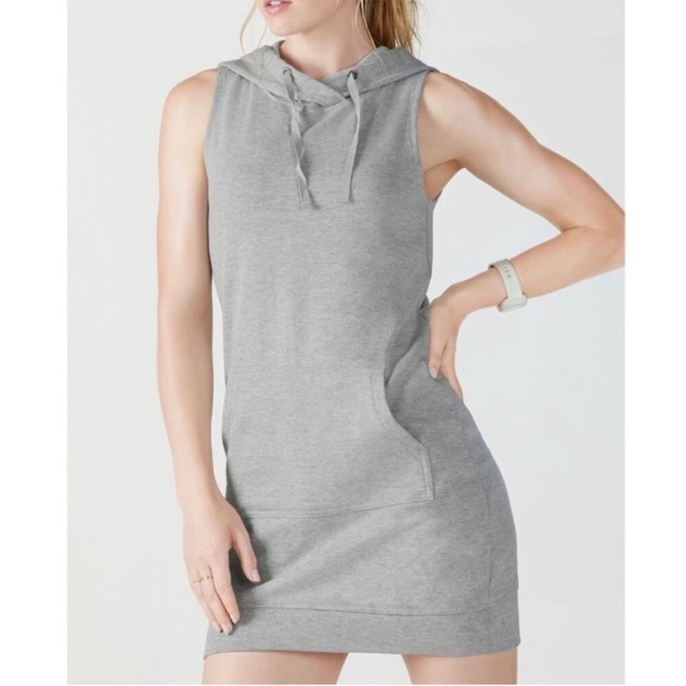 Fabletics Yukon Grey Sleeveless Mini Dress Medium